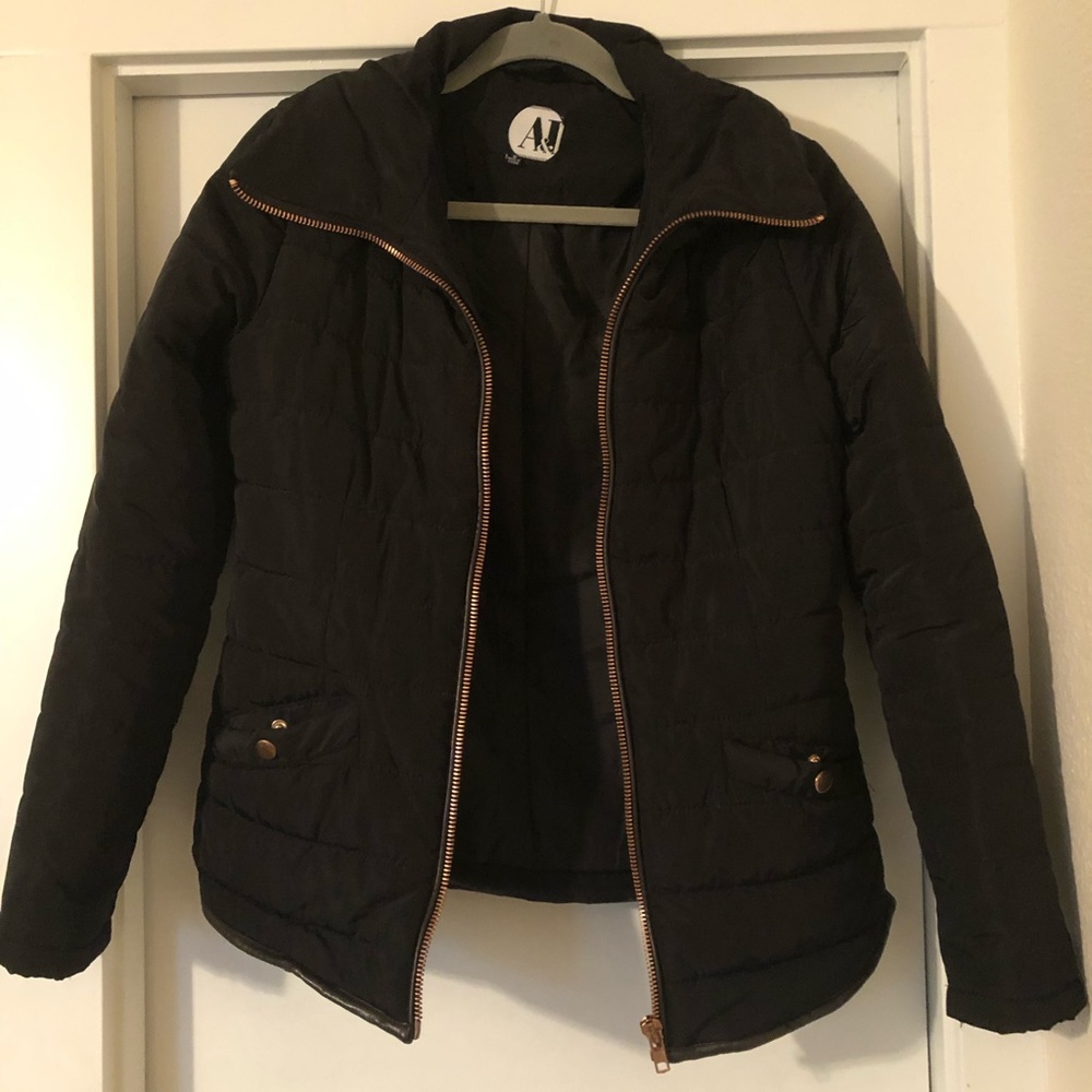 Black puffy coat